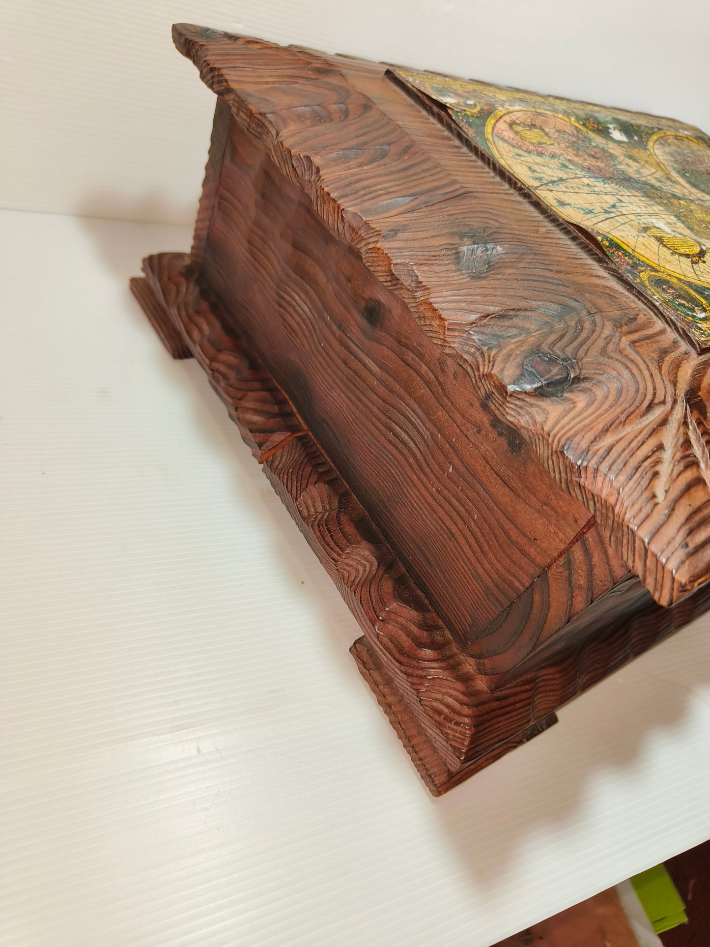 Scatola bauletto in legno vintage