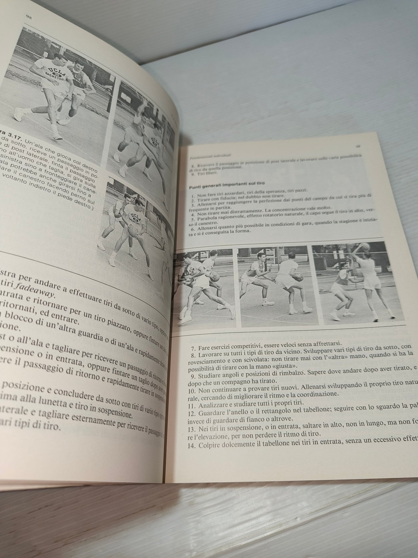 Libro Il basket di J. R. Wooden anni 80, LEGGI