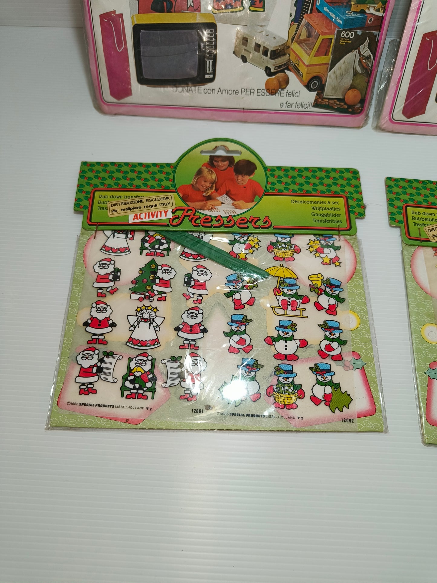 Lotto natalizio Sacchi e decalcomanie anni 80, LEGGI