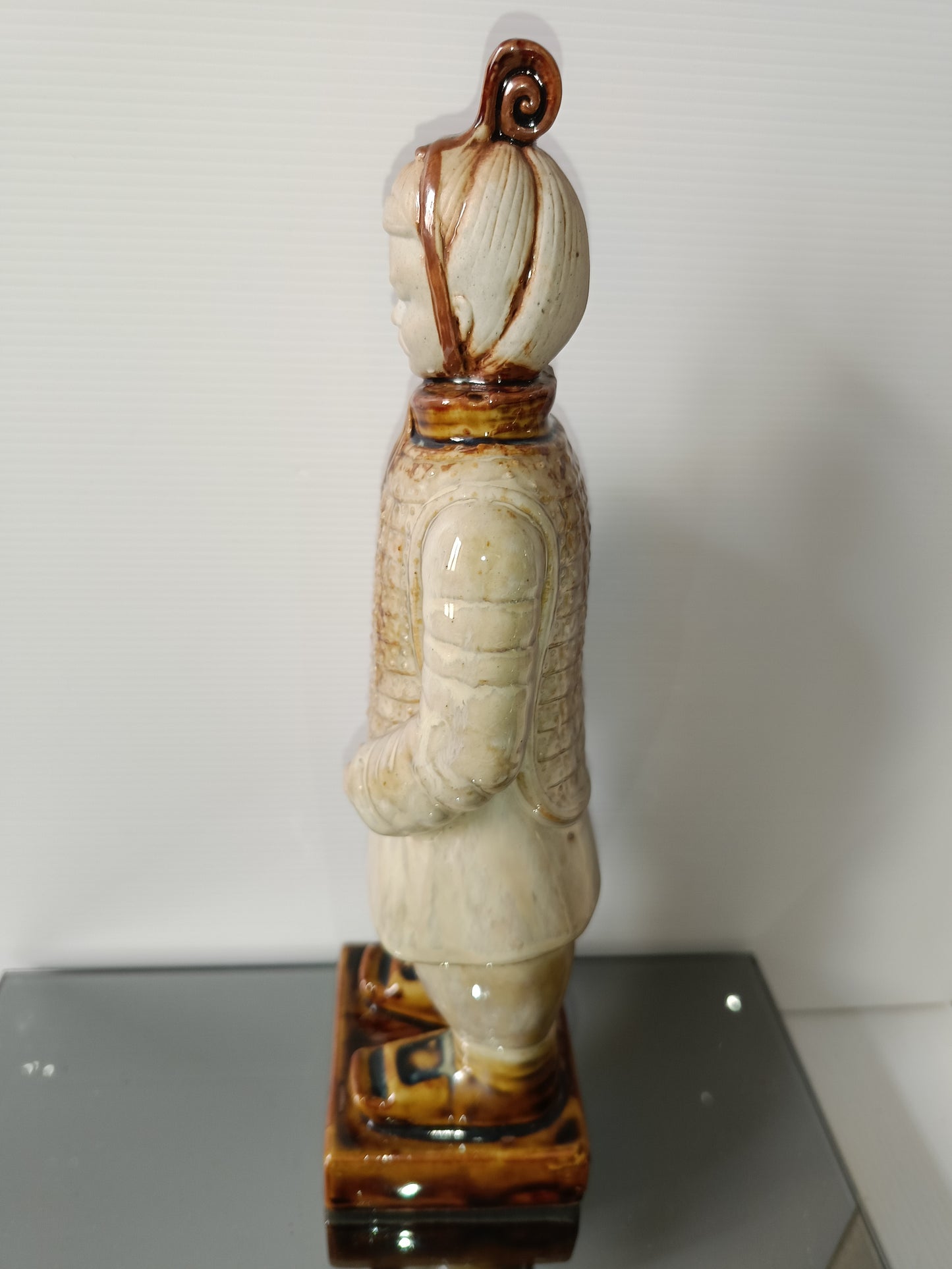 Statua Guerriero Cinese In Ceramica Smaltata
Vintage