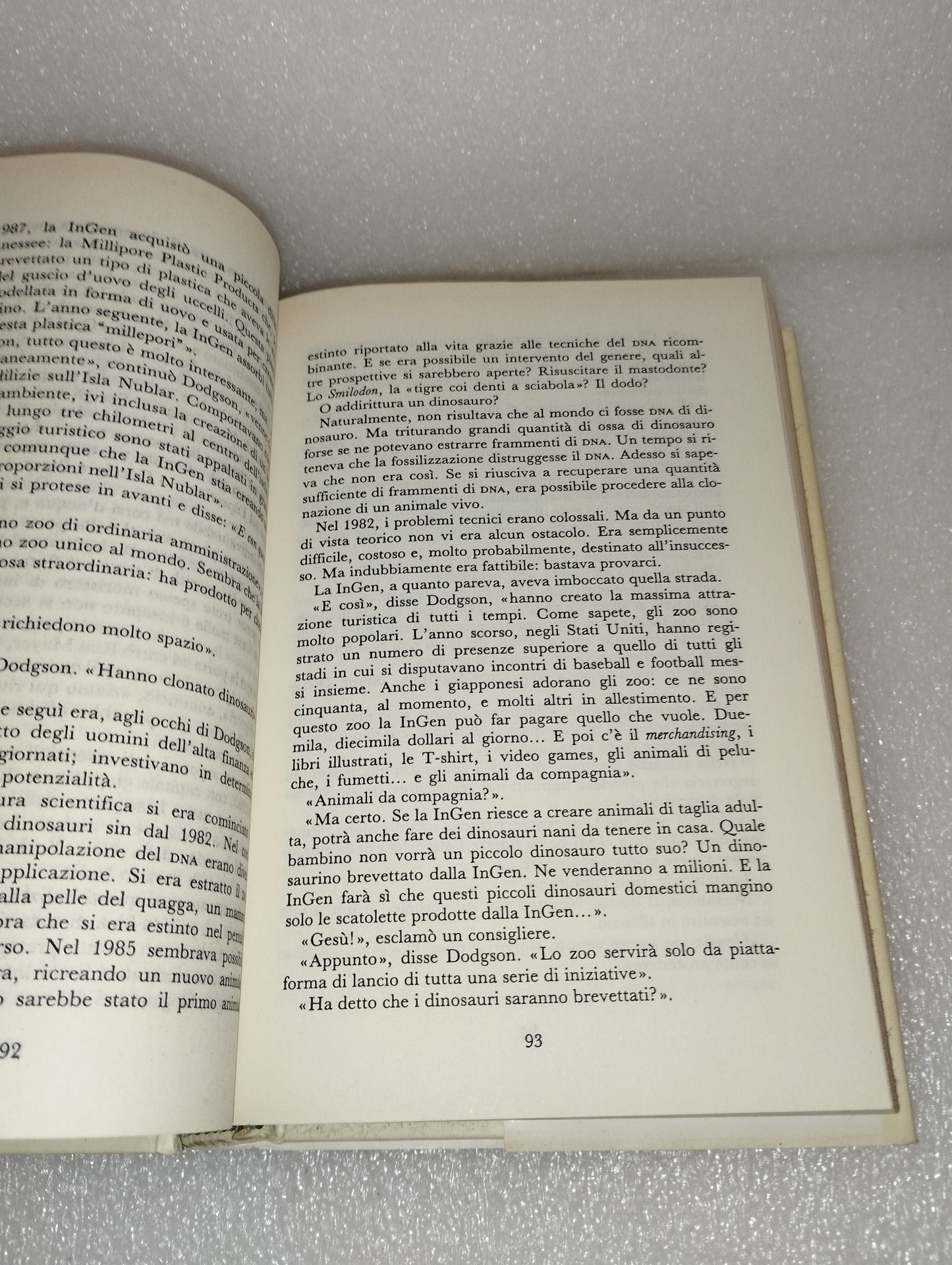 Jurassic Park Michael Crichton
Edizione CDE 1993