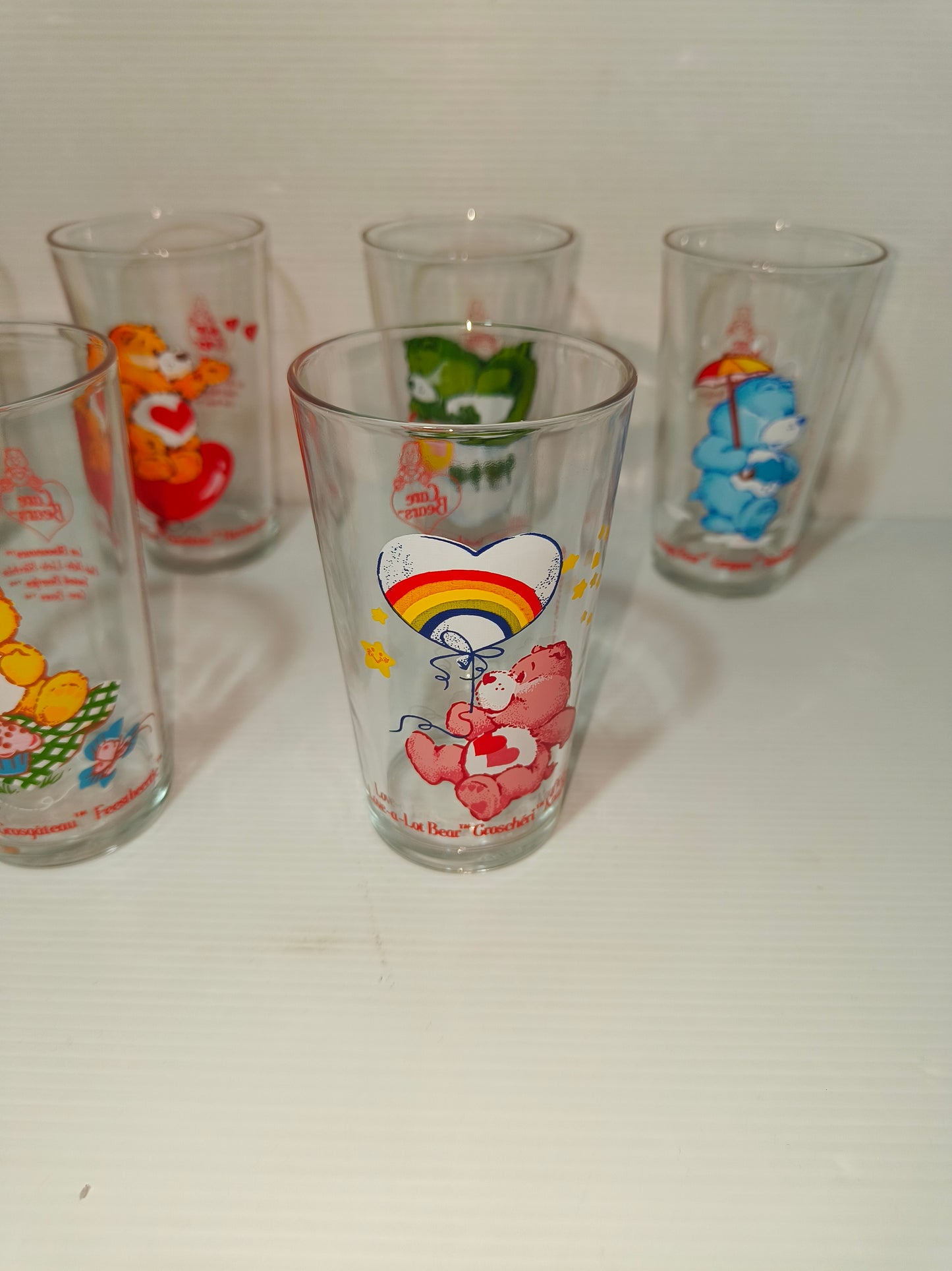 Sei bicchieri Care Bears anni 80