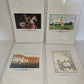 4 Targhe In Plastica Flessibile Su Cartoncino Vintage