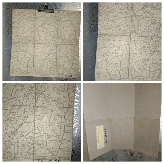 Antica Cartina Telata Grezzana scala 1:25.000
Datata agosto 1902