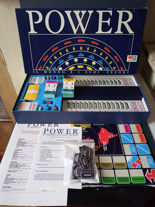 Gioco da tavolo Power Il mondo e i suoi tesori della Eg Editrice Giochi,
originale anni 80