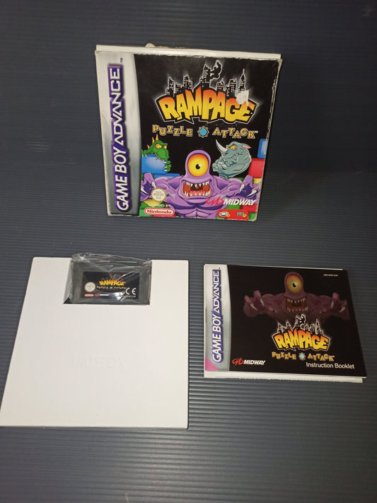 Rampage puzzle attack video game for Game Boy Advance