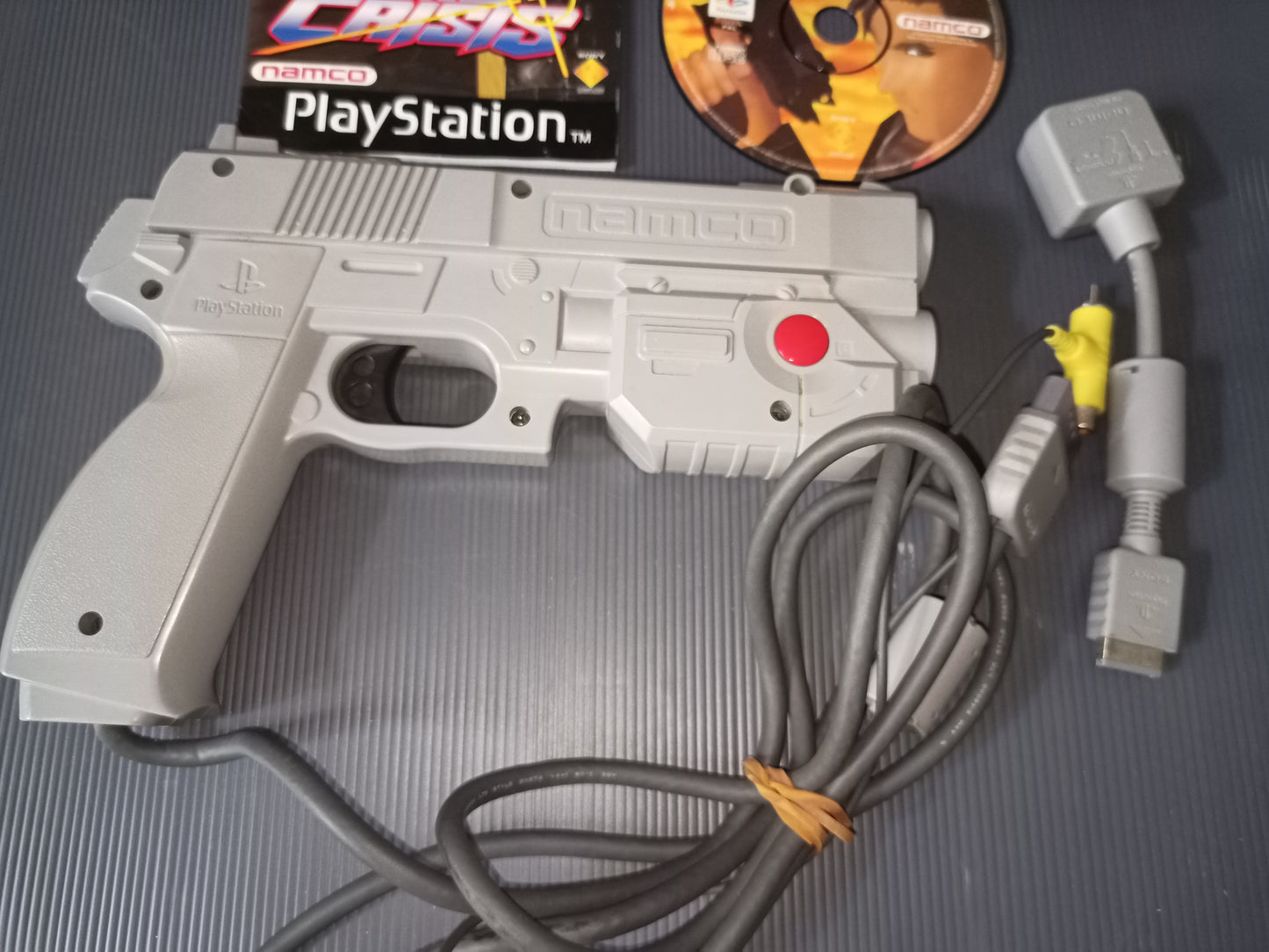 Time Crisis video game + Namco G-CON 45 Light Gun for PlayStation 1