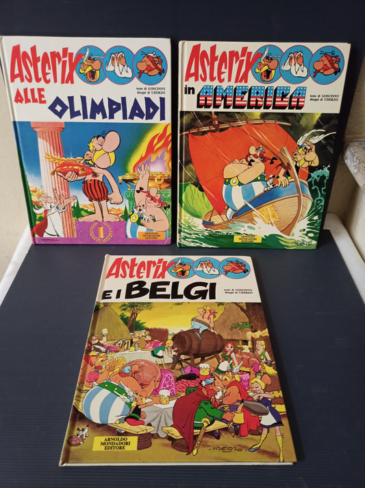 Three Asterix books, Mondadori, 1970s