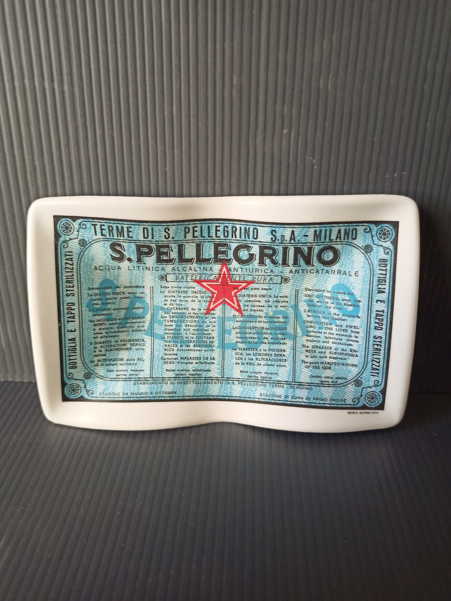 San Pellegrino gadget ashtray, original 1970