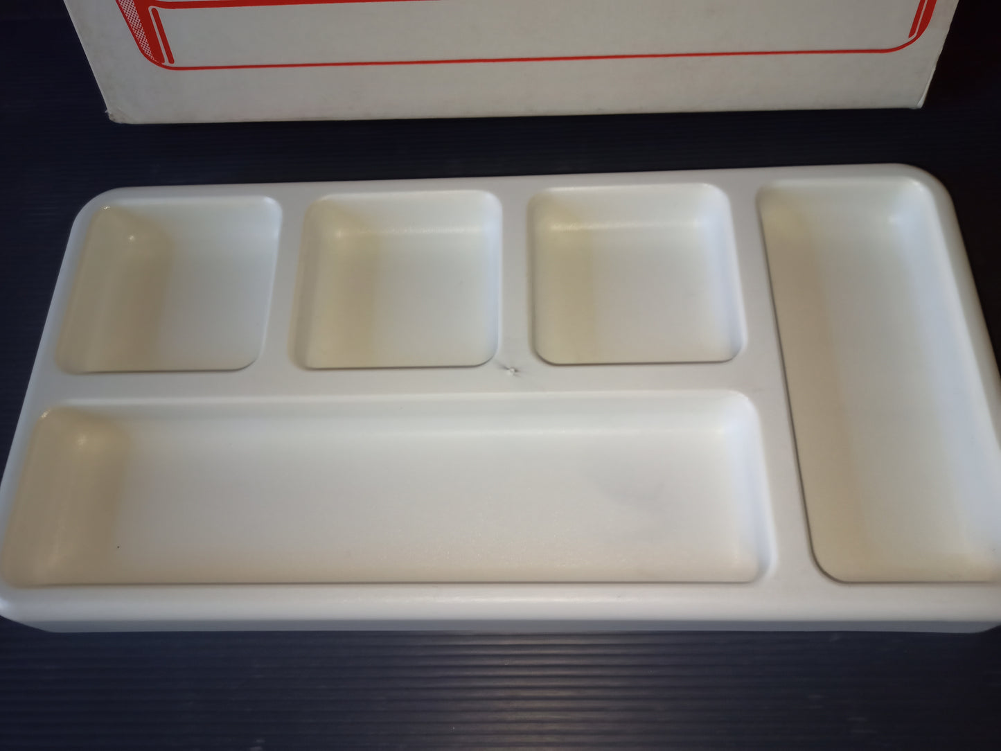 Plastic desk tray, original from the 70s