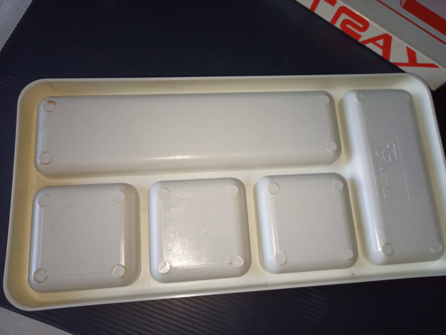 Plastic desk tray, original from the 70s