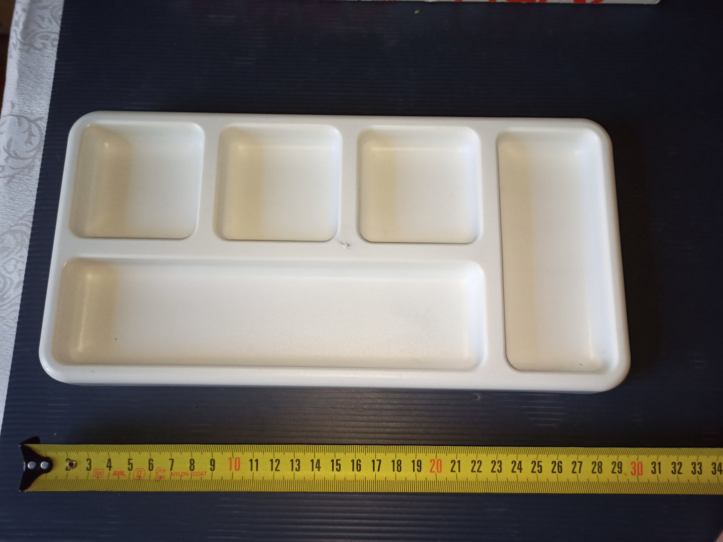 Plastic desk tray, original from the 70s