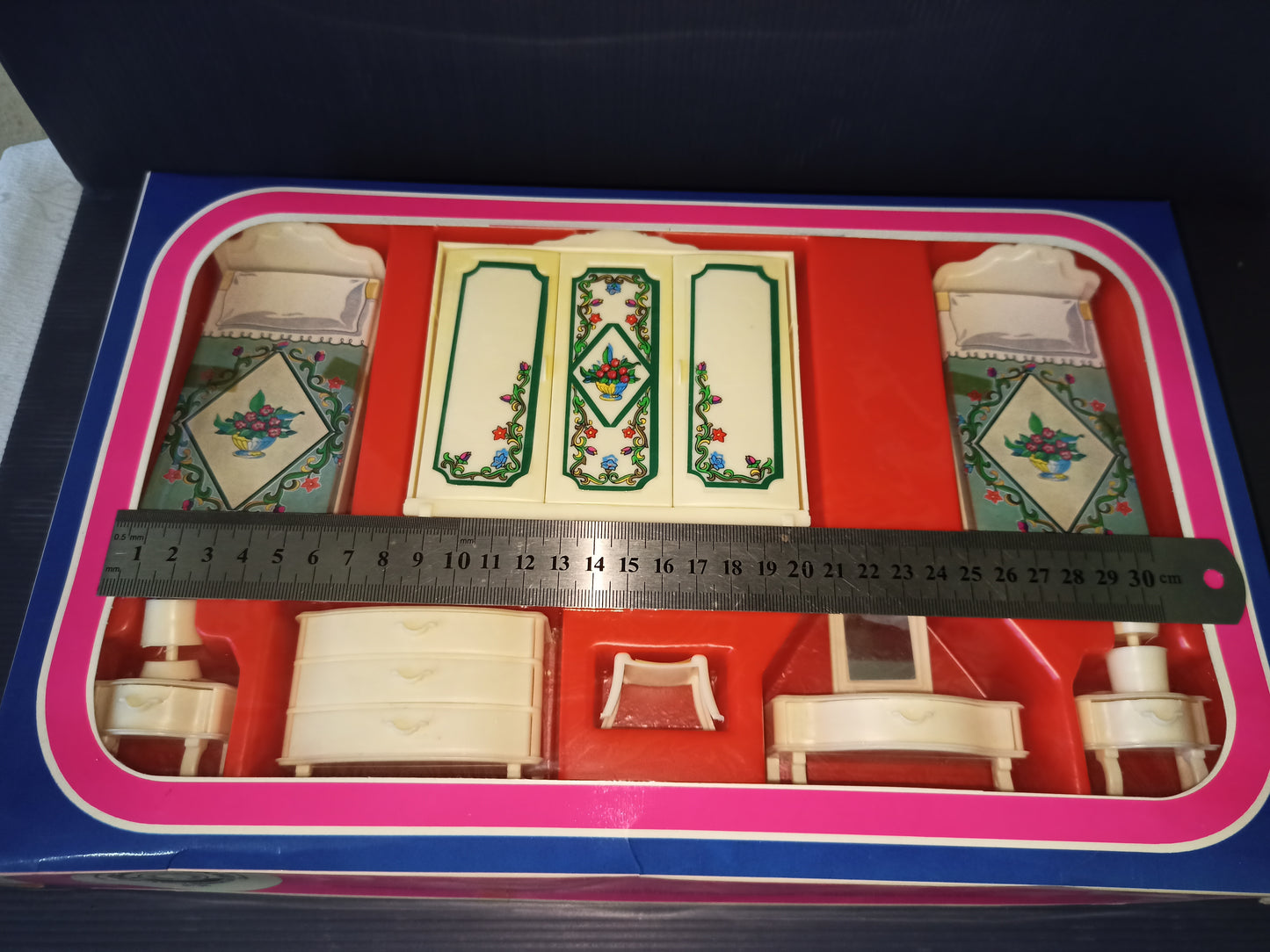 Miniature furniture for dolls, original from the 70s