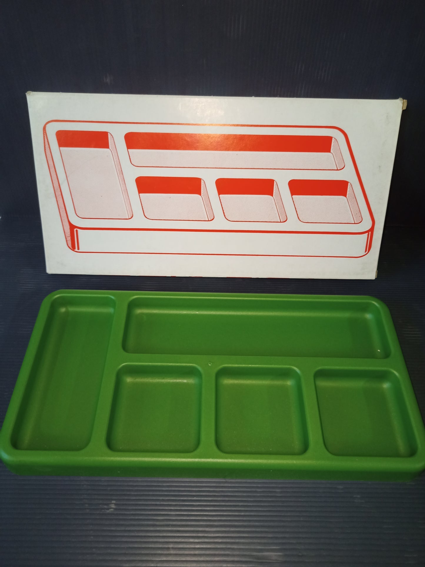 Plastic desk tray, original from the 70s