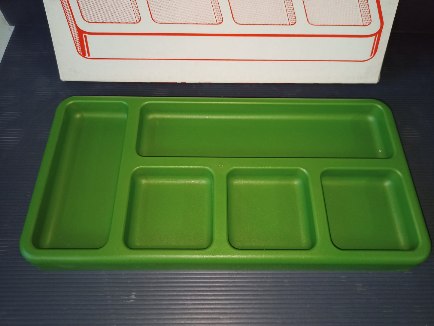 Plastic desk tray, original from the 70s