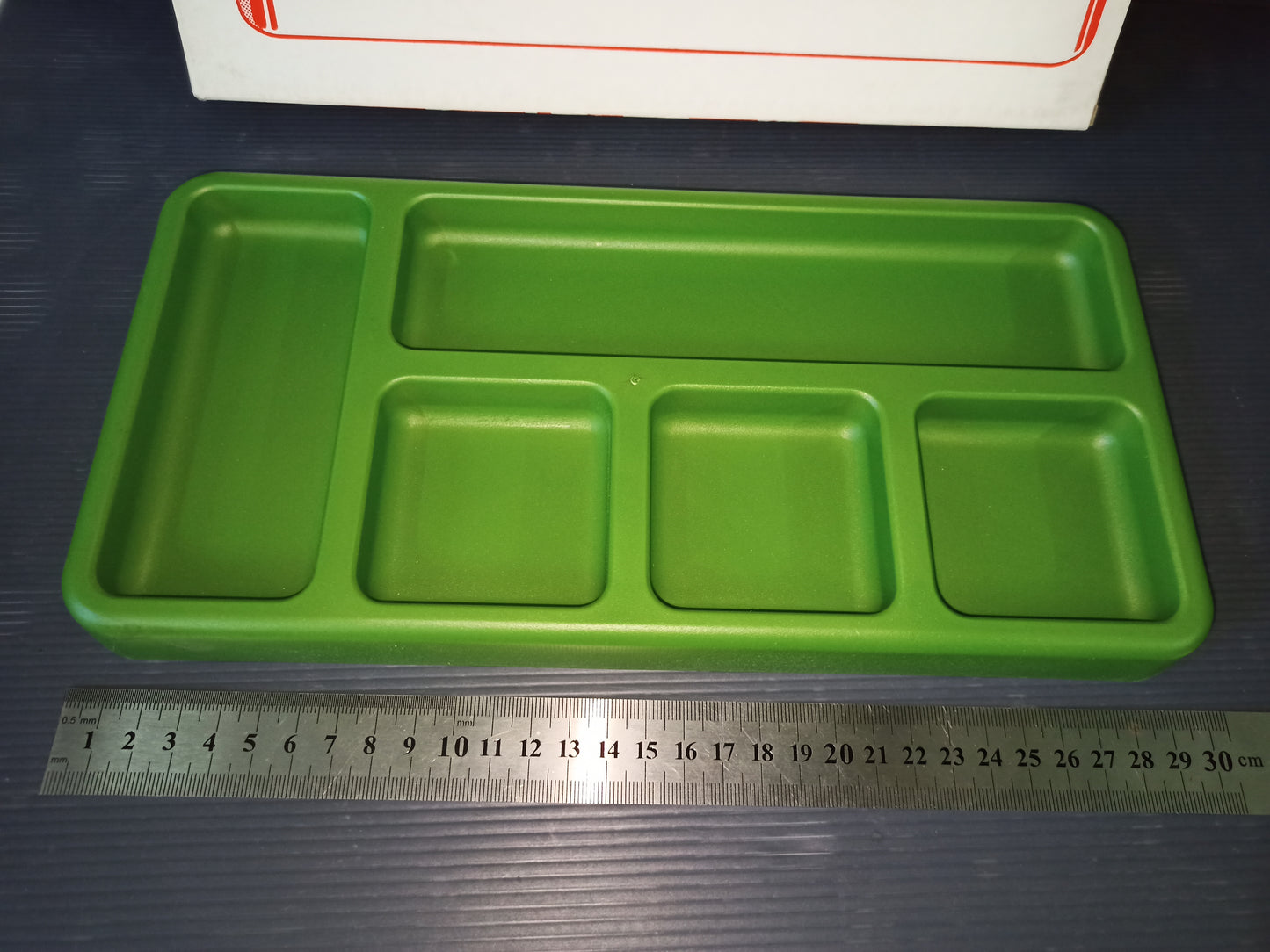 Plastic desk tray, original from the 70s