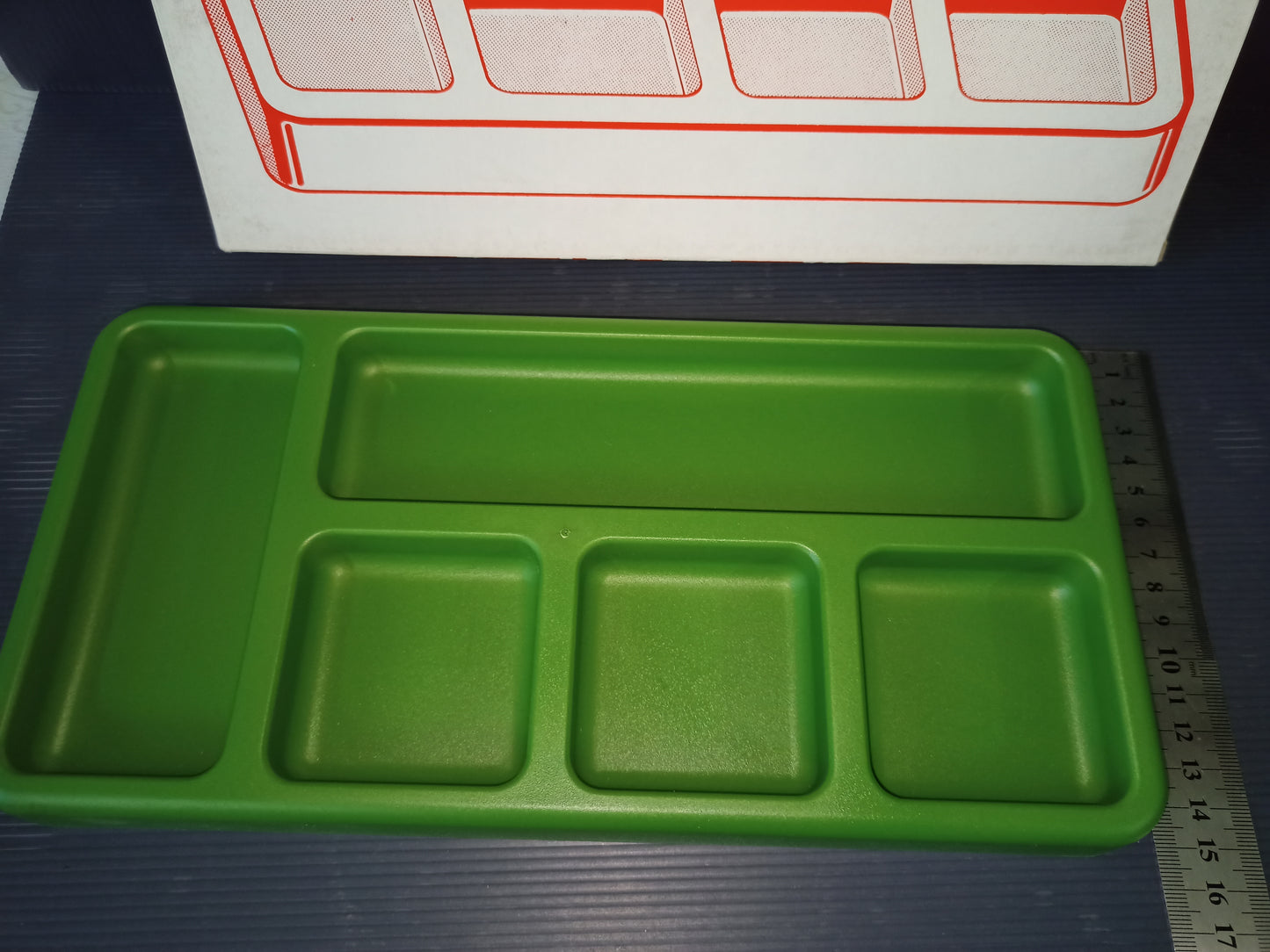 Plastic desk tray, original from the 70s