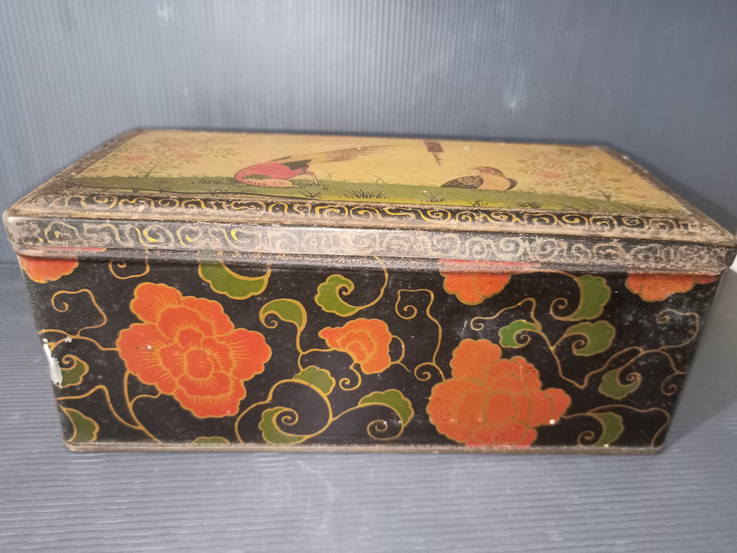 Antique Elah tin box, early 1900s