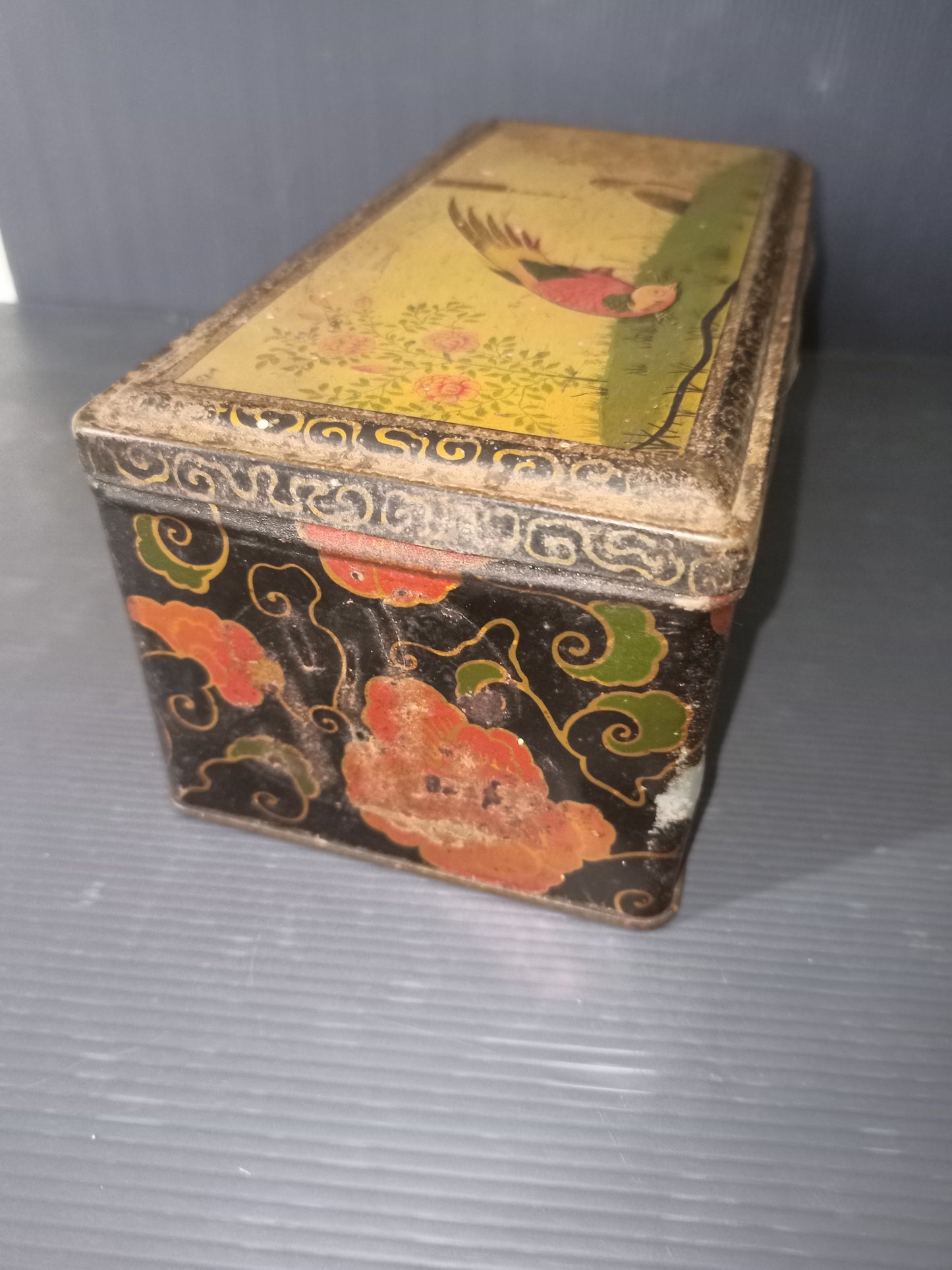 Antique Elah tin box, early 1900s