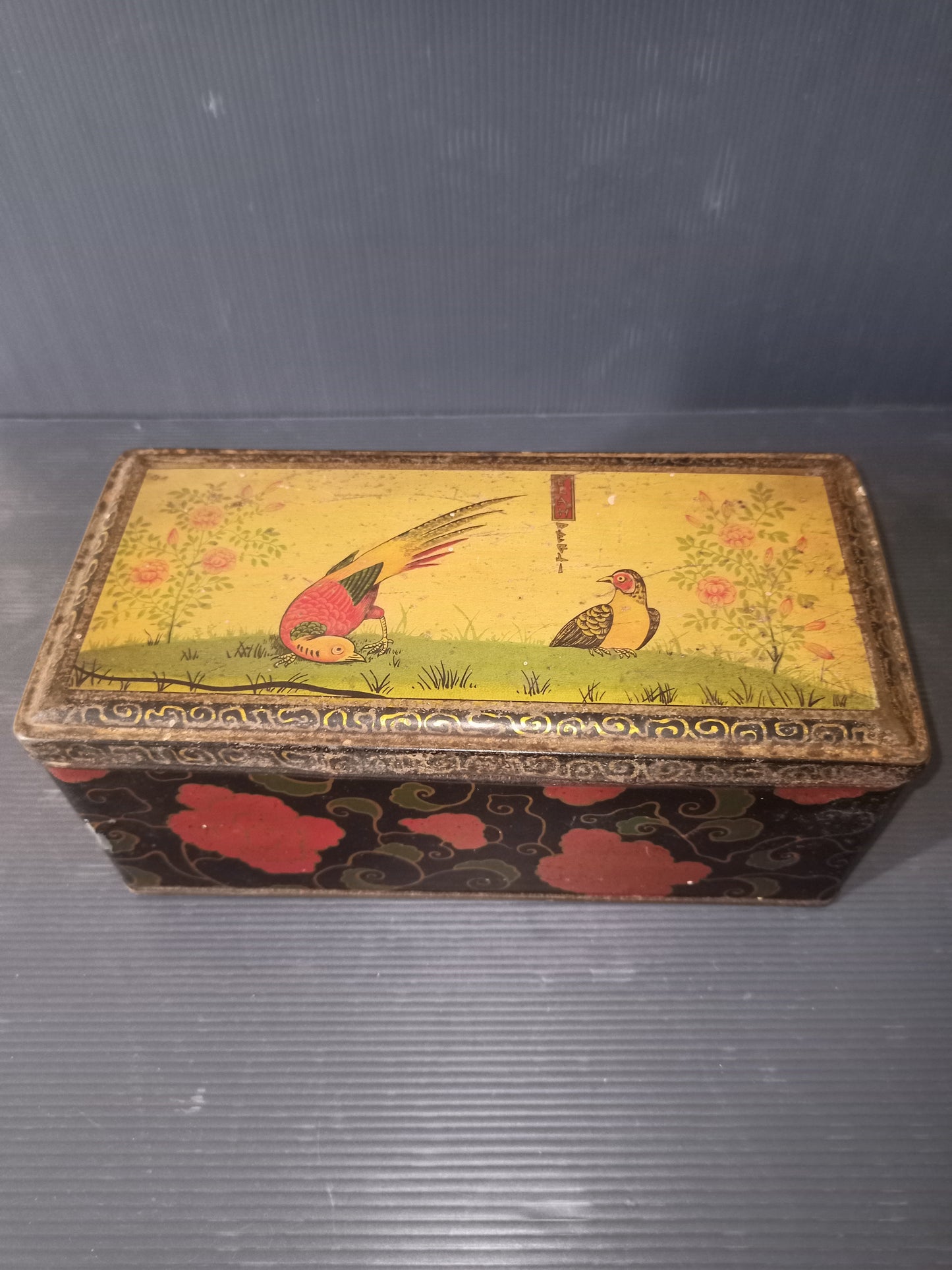 Antique Elah tin box, early 1900s