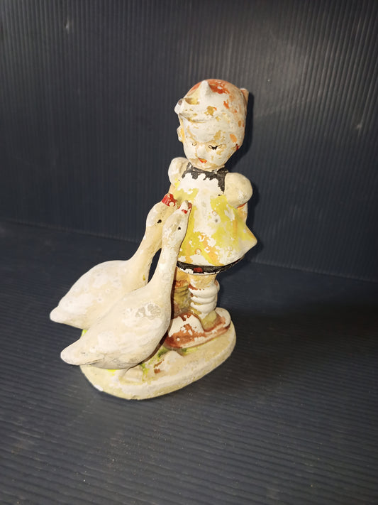 Antique scagliola/plaster figurine to be restored