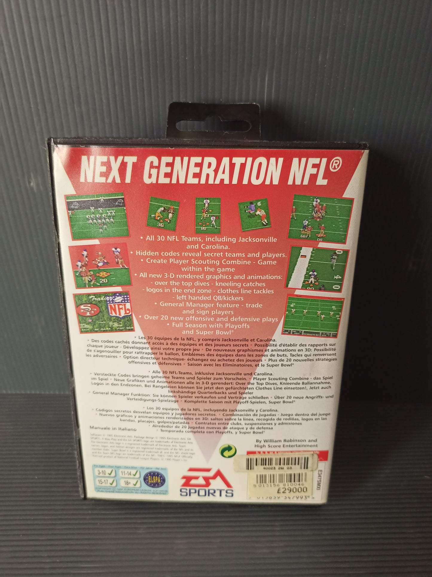 Videogioco Madden NFL 96 Sega Mega Drive, sigillato