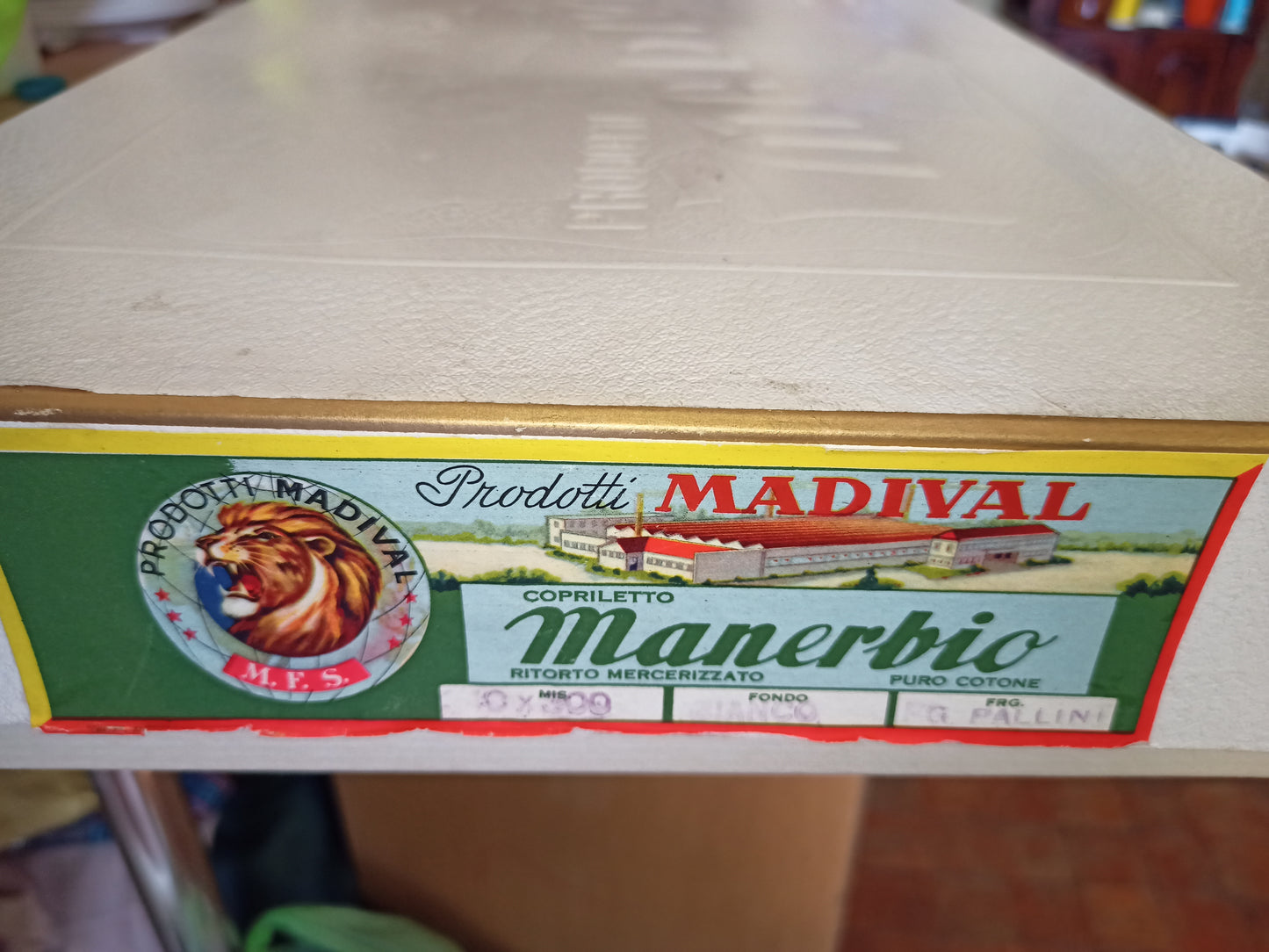 Copriletto marca Madival in puro cotone, originale anni 50 Nuovo