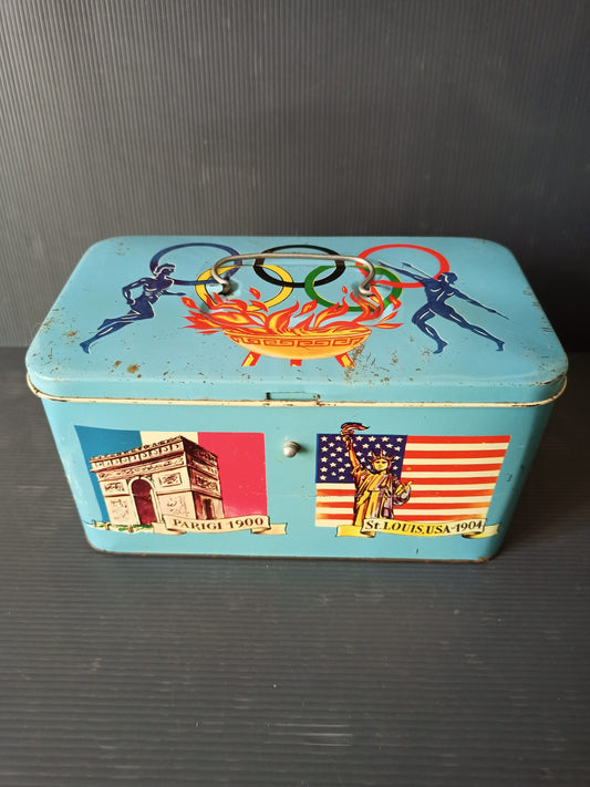 Bertolini antique tin lunch box