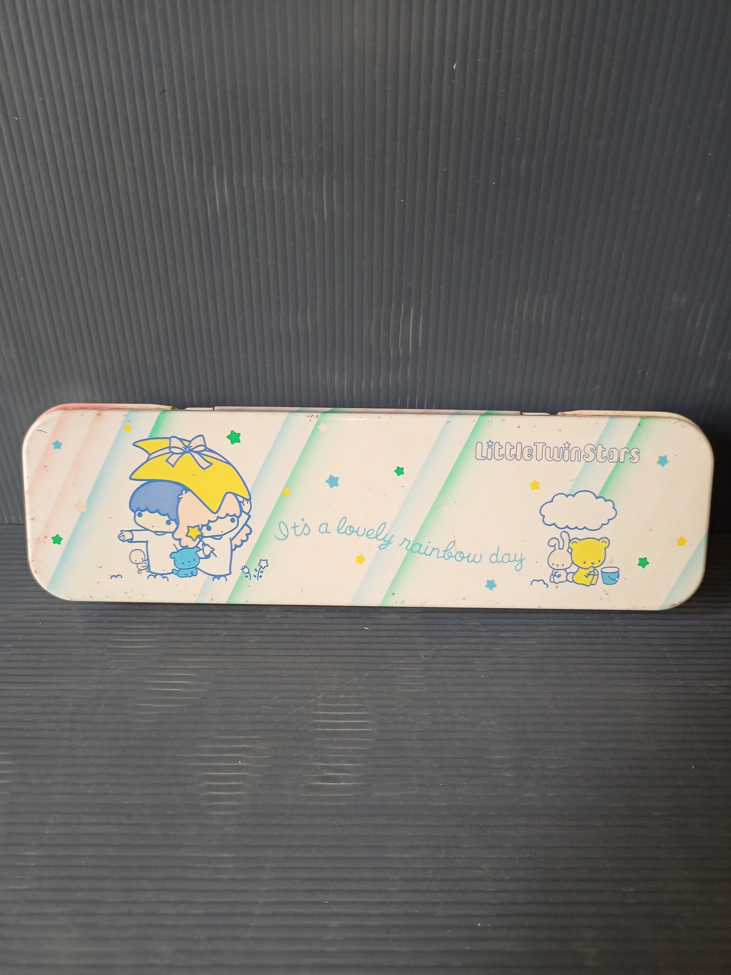 Little Twin Stars metal pencil case, Sanrio 1976