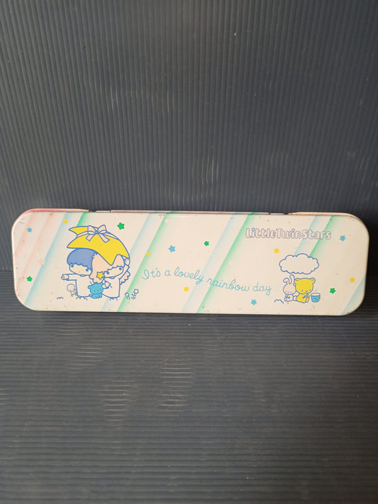 Little Twin Stars metal pencil case, Sanrio 1976