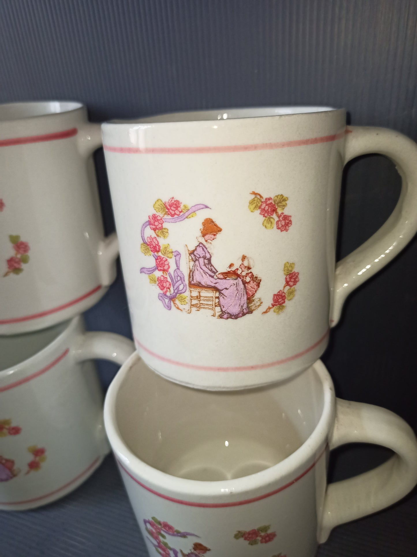 Colussi Deruta mugs, original from the 70s