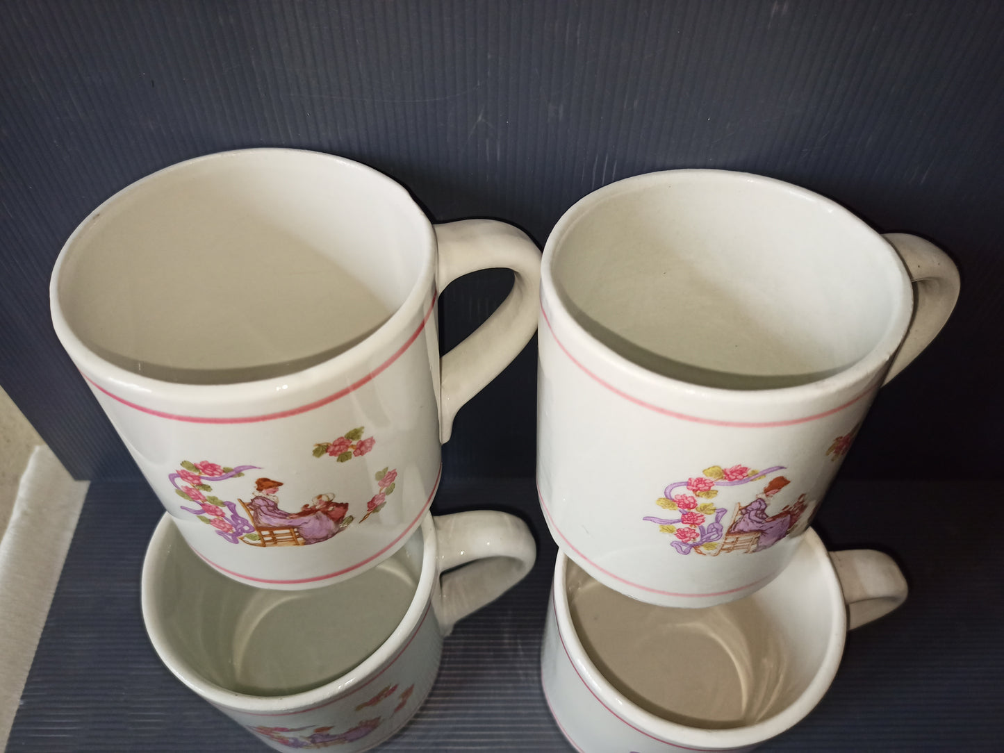 Colussi Deruta mugs, original from the 70s