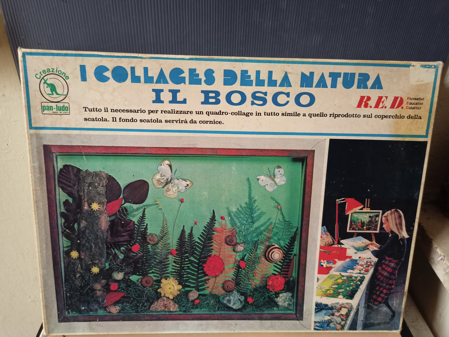 Collages of nature Il Bosco, original Pan Ludo from the 60s and 70s