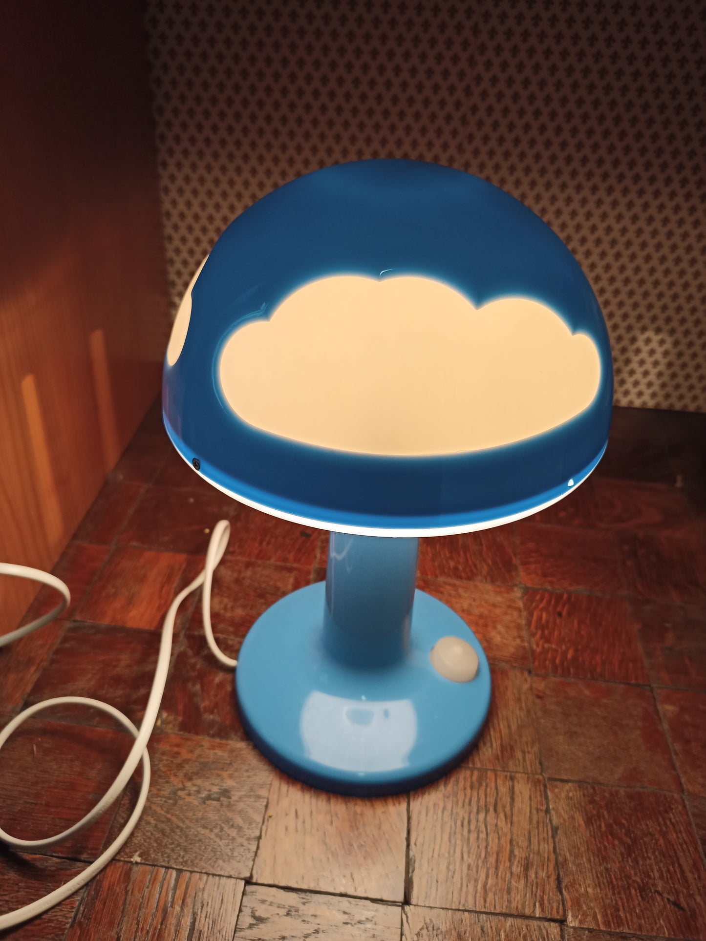 Vintage Skojig table lamp blue Ikea