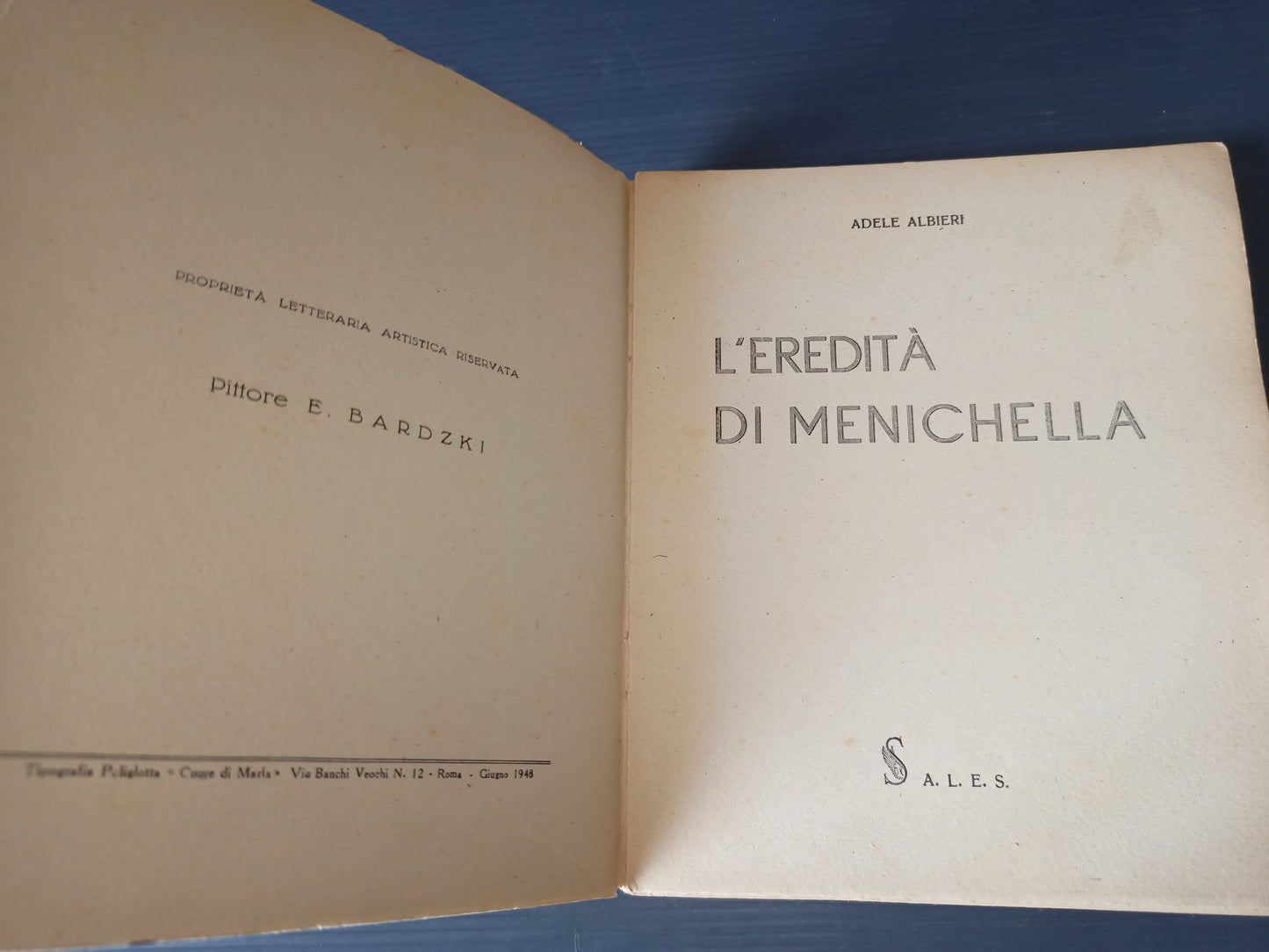 Libro L'Eredità Di Menichella, A.Albieri 1948