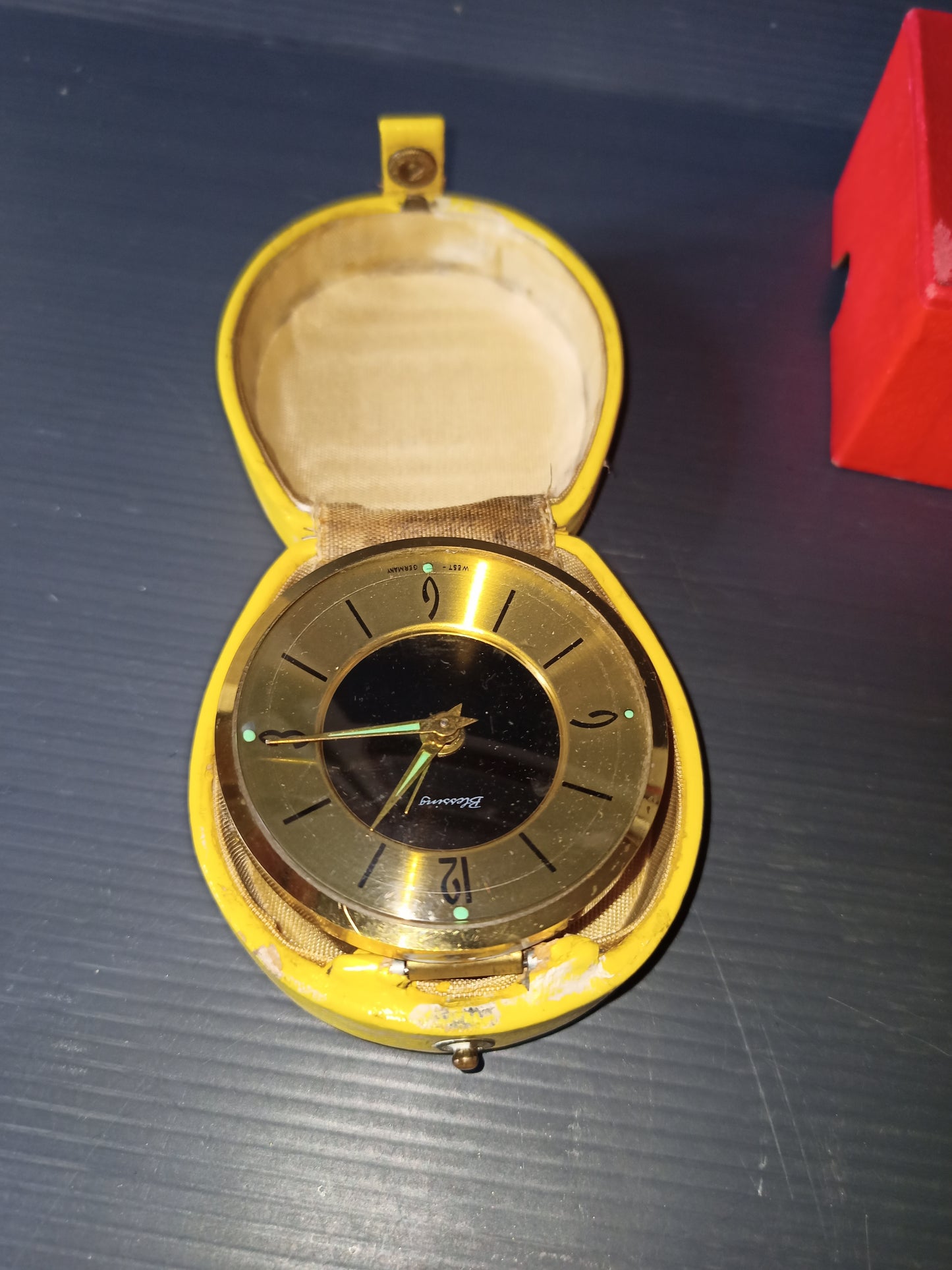 Portable Blessing alarm clock, original 1970s West Germany