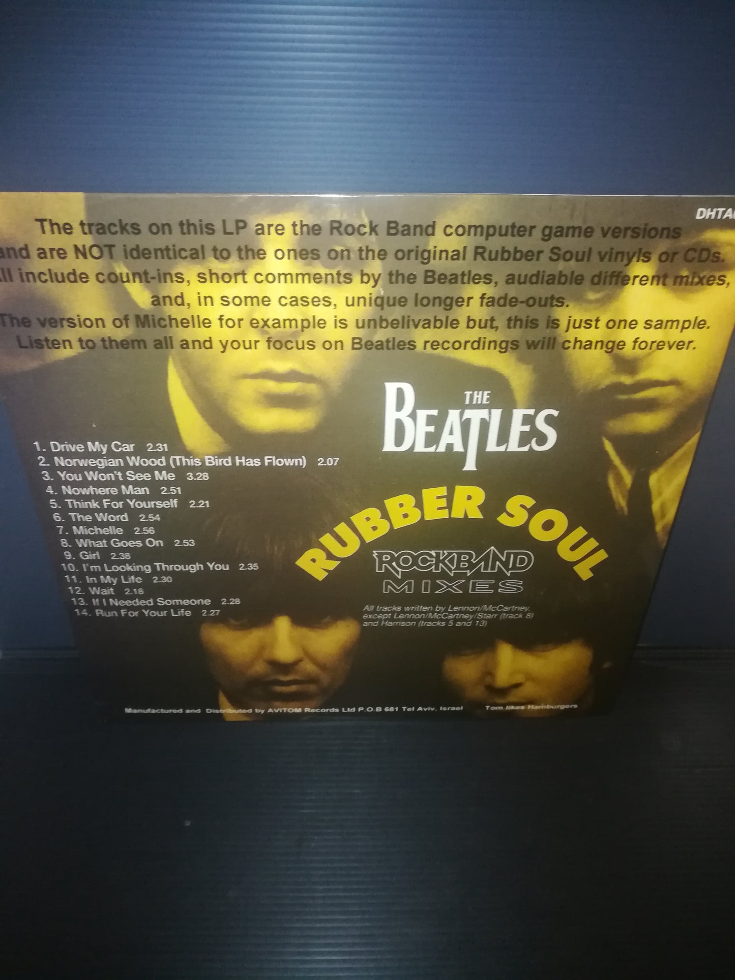 Rubber Soul The Beatles Rock Band Lp 33 giri