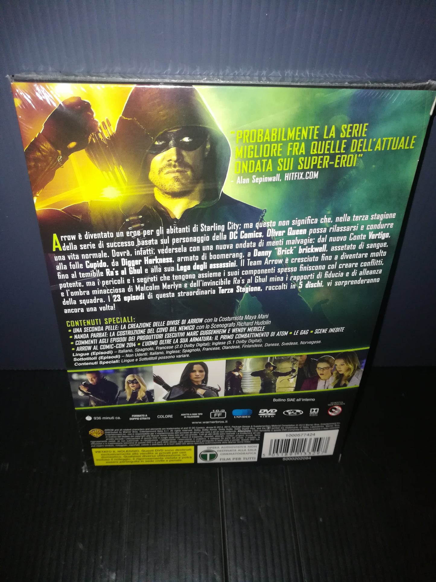 "Arrow.The Complete Third Season" DVD box set, 5 discs