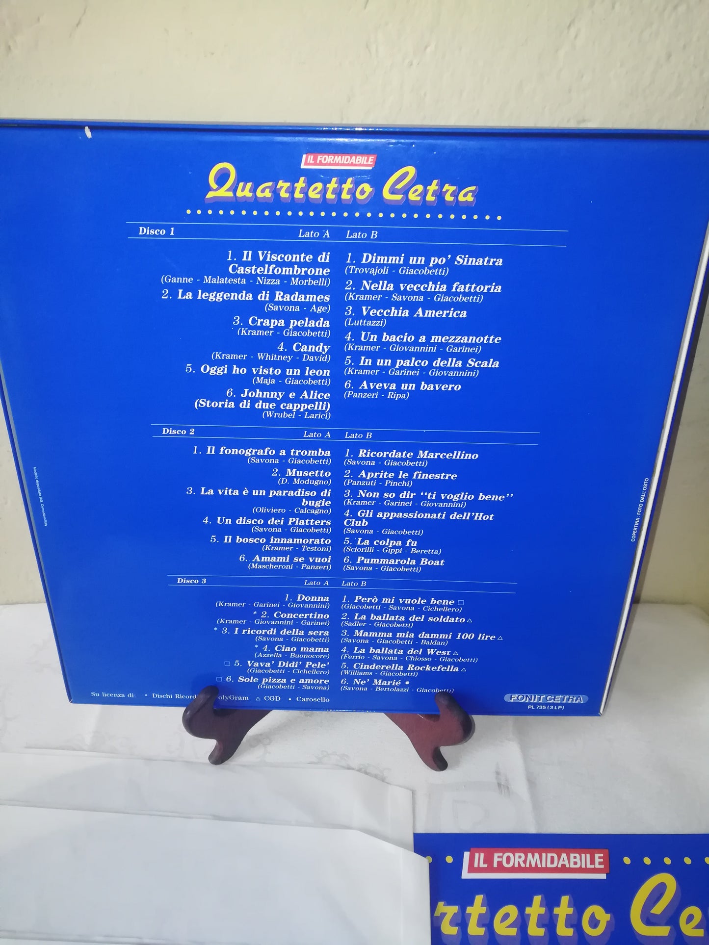 Box set "The Formidable Quartet Cetra" 3lp Fonit Cetra