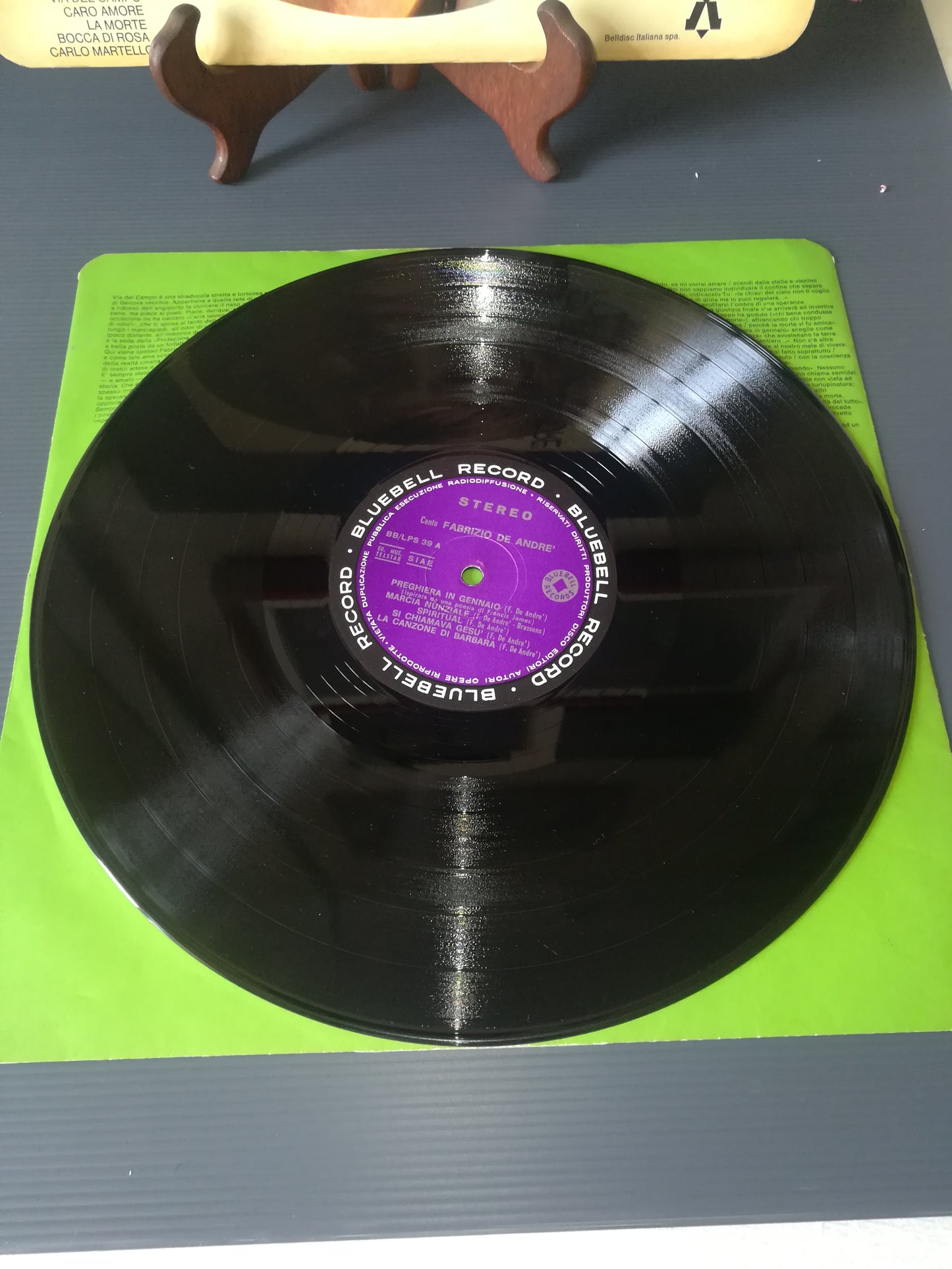 "Fabrizio De Andrè vol.1" LP 33 rpm Bluebell