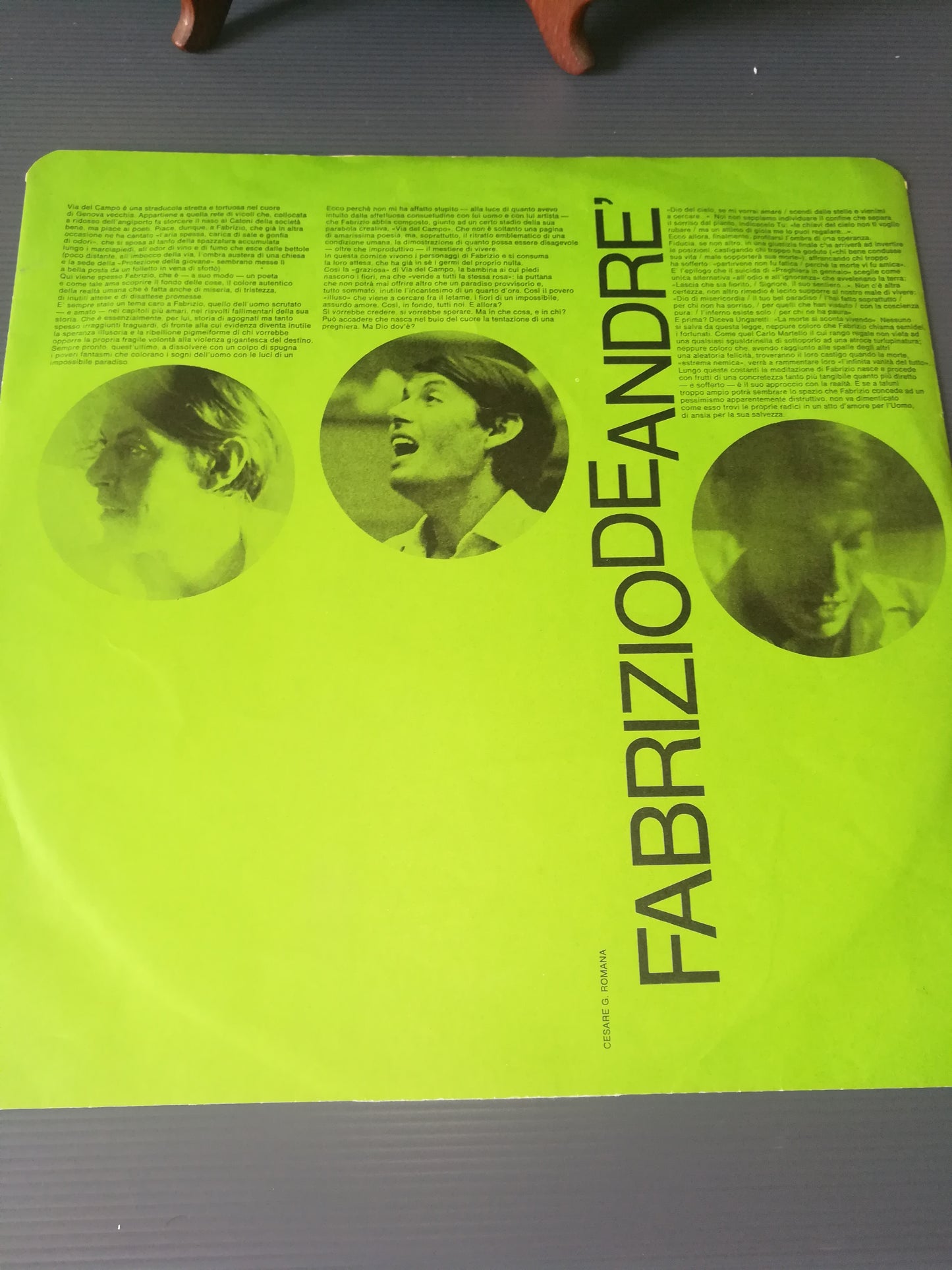 "Fabrizio De Andrè vol.1" LP 33 rpm Bluebell