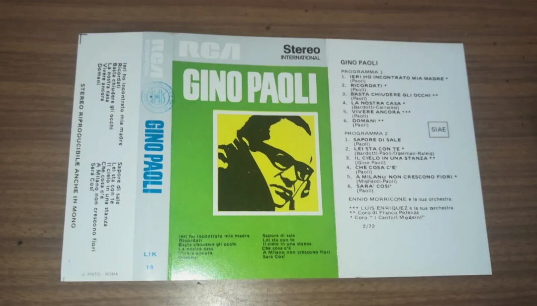 "Gino Paoli" homonymous RCA cassette