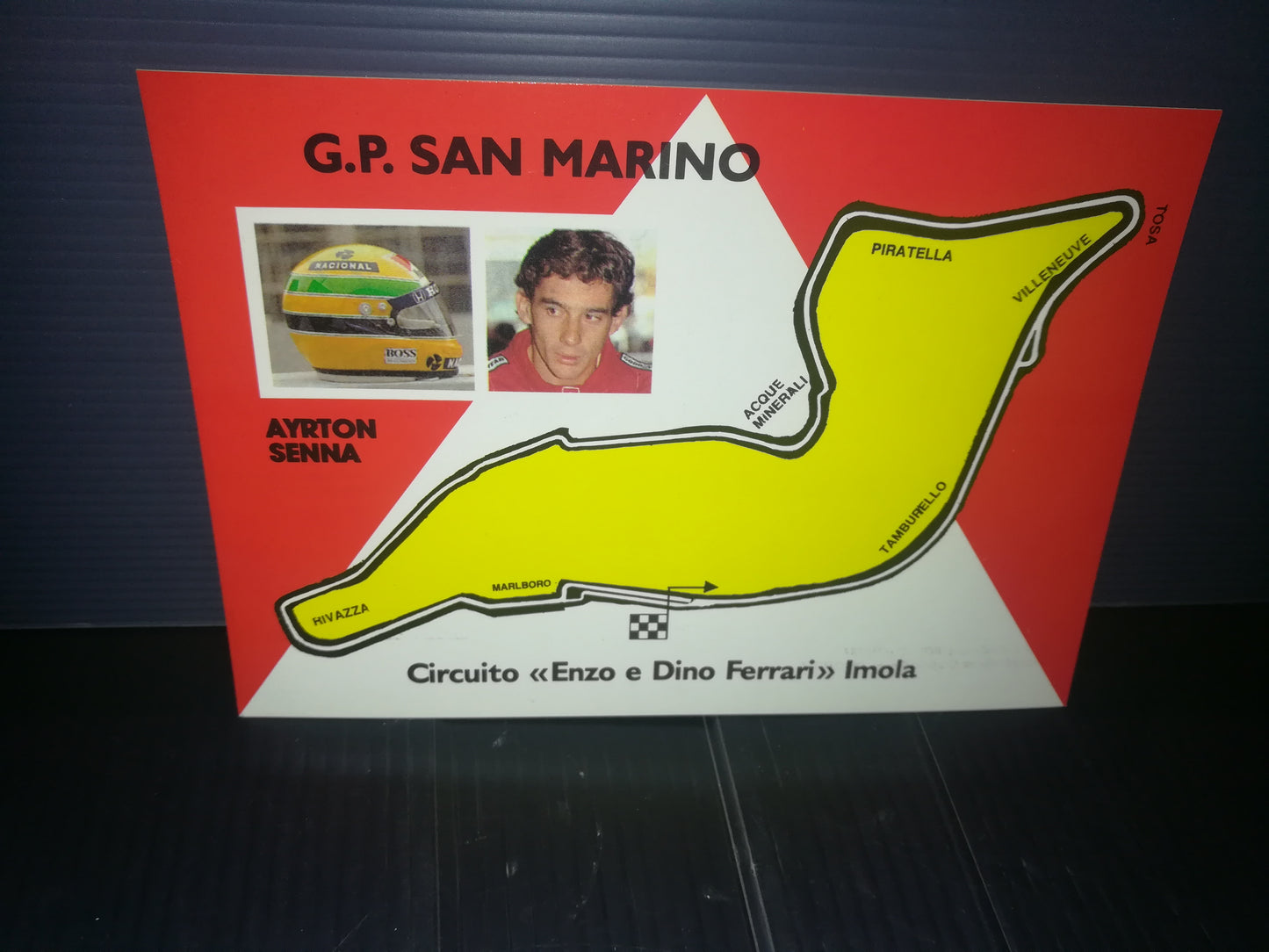 Cartolina Ayrton Senna G.P San Marino/Imola Originale anni 80/90