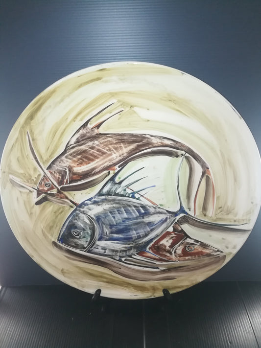 La Donatella ceramic plate from the 60s, diameter 35 cm