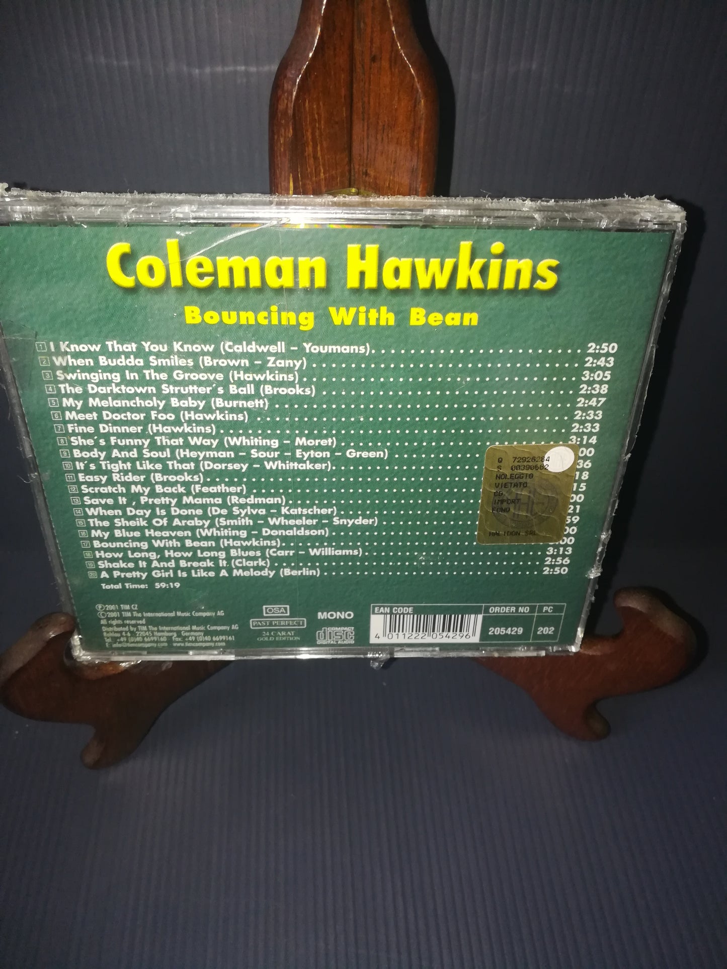 Bouncing With Bean" Coleman Hawkins CD