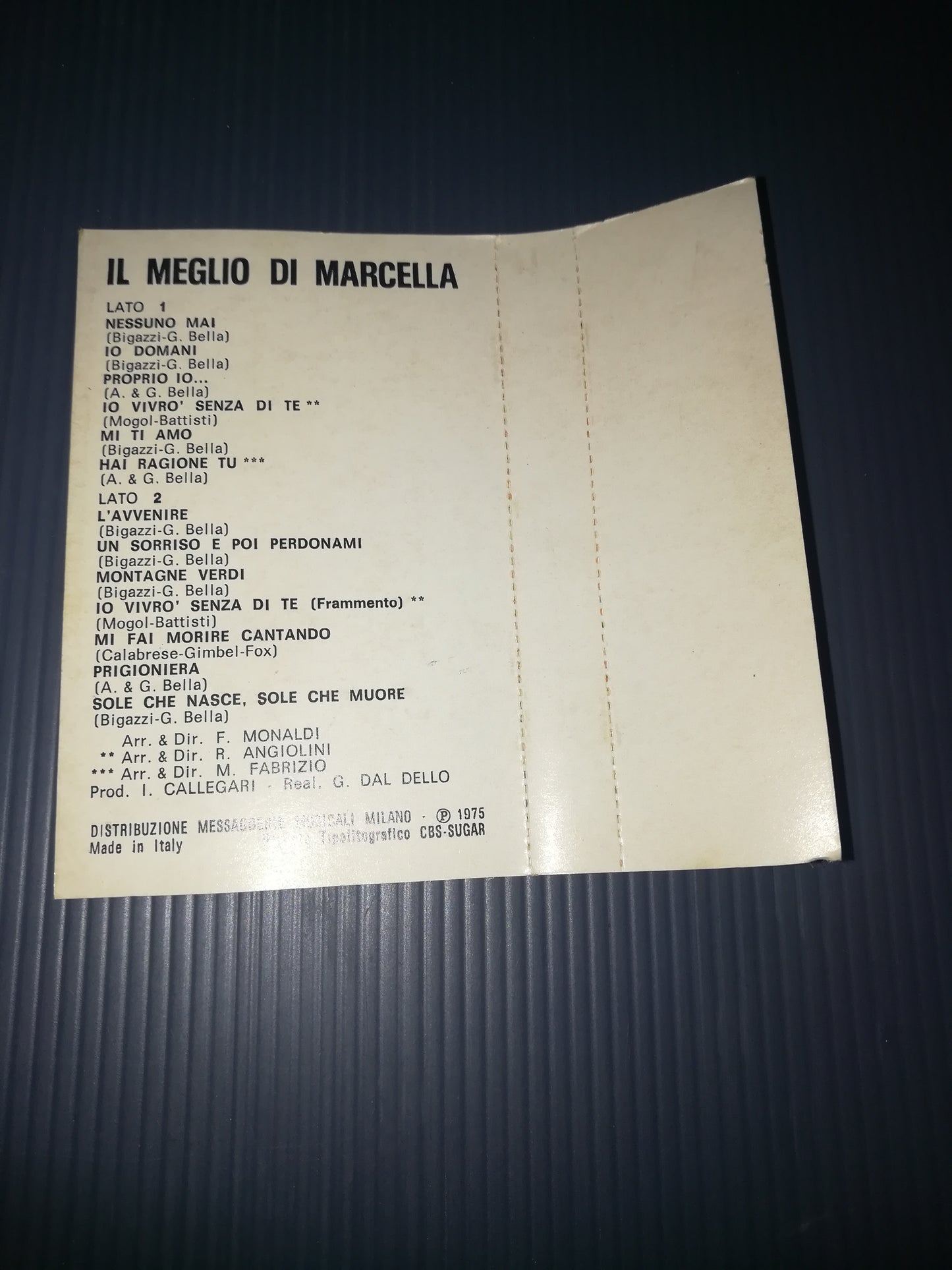 Il Meglio Di Marcella" Marcella Bella Musicassetta