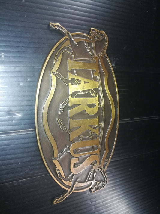 Tarkus Metal Advertising Plaque