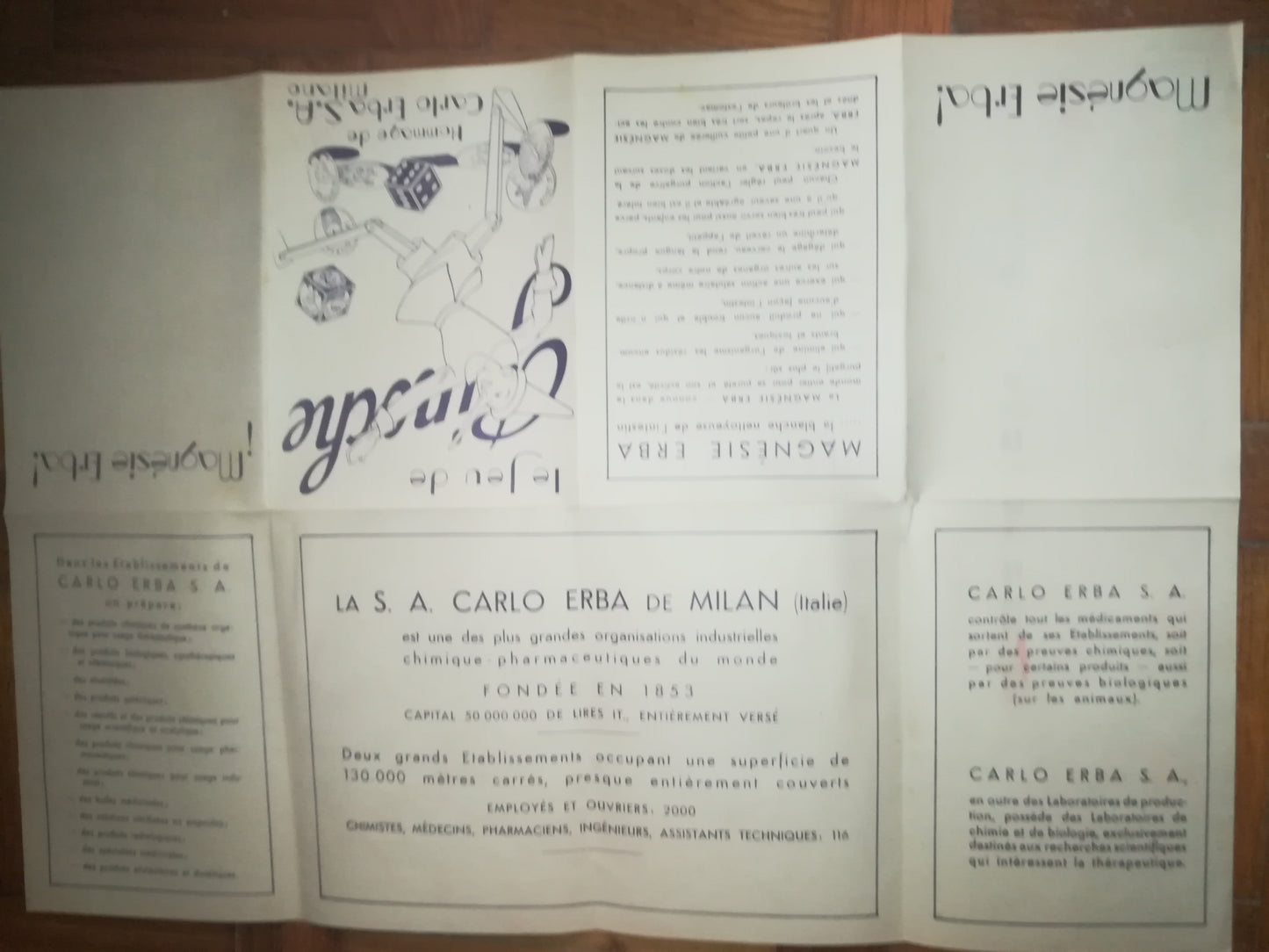 Antico "Le Jeu De Pinoche"

Omaggio della Carlo Erba S.A.Milano