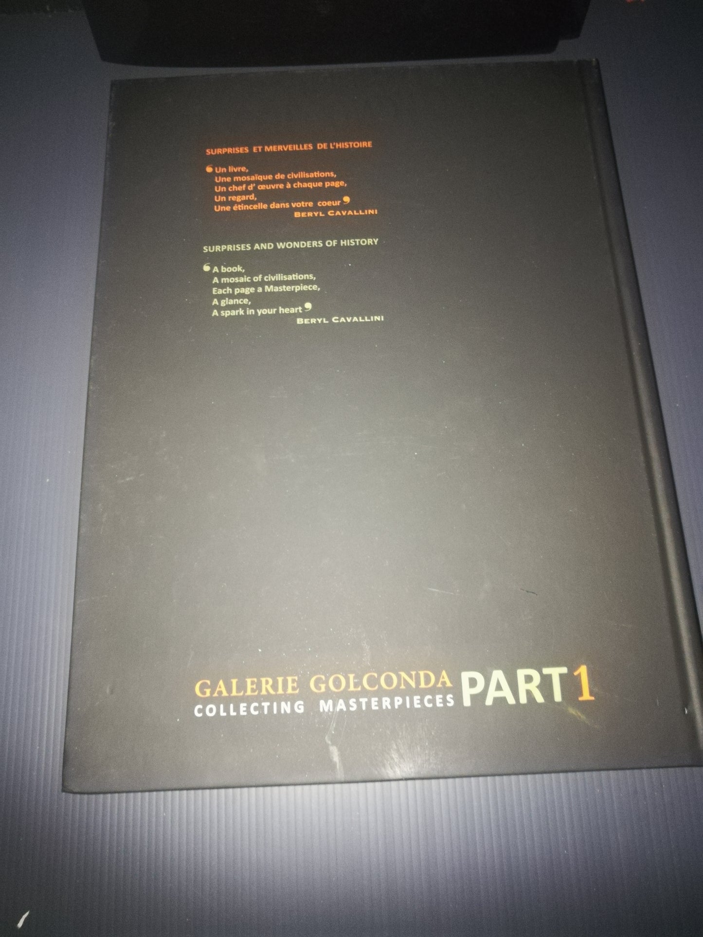 Book "Galerie Golconda Part1" Beryl Cavallini

 Collecting Masterpieces

 Limited edition of 1000 copies