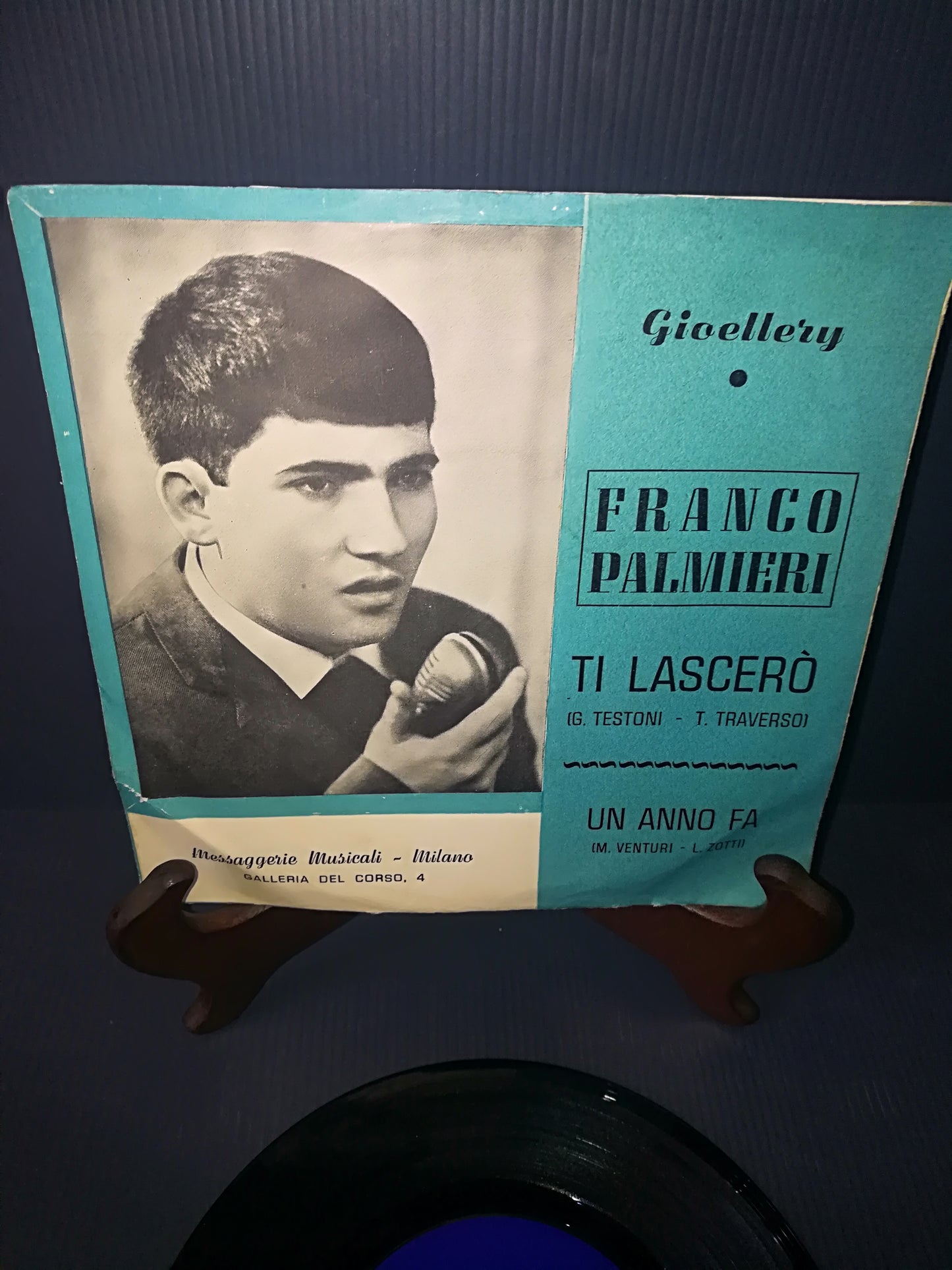 Un Anno Fa/Ti Lascerò" Franco Palmieri 45 Giri

Edito da Gioellery 